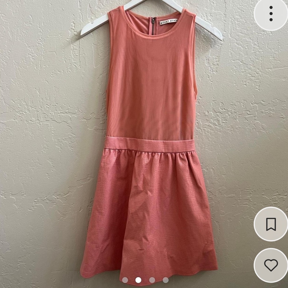 Alice + Olivia Coral Sleeveless Dress